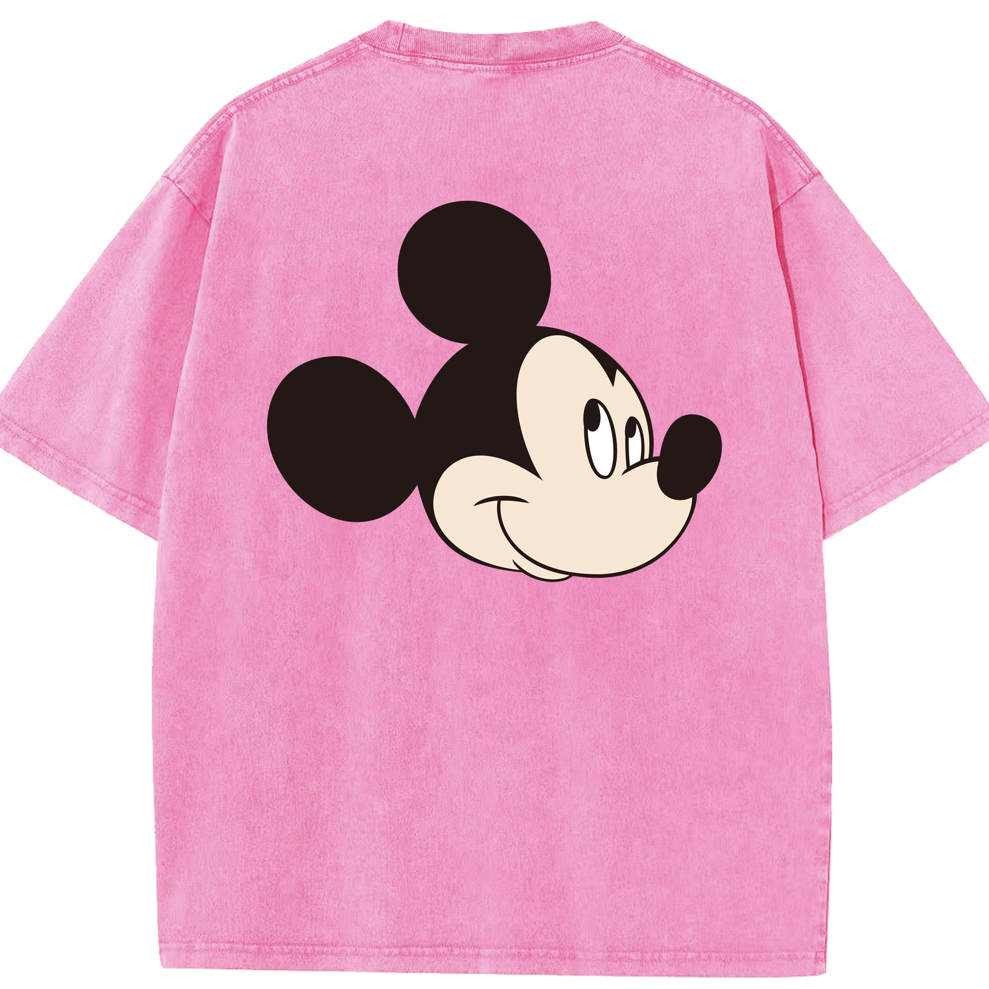 （画像用） ミッキーマウス Mickey Mouse 綿100% ヴィンテージ風 半袖Tシャツ（背面プリント）
